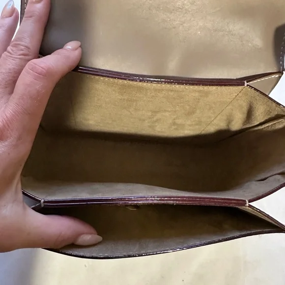 Vintage Frances Valentine Black and Brown Crossbody Bag - Picture 6 of 8